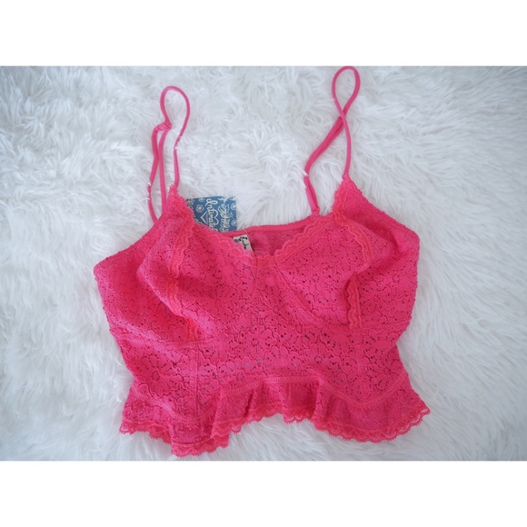 Free People Other - NWT Free People Fleur de Lys Lace Pink Bralette